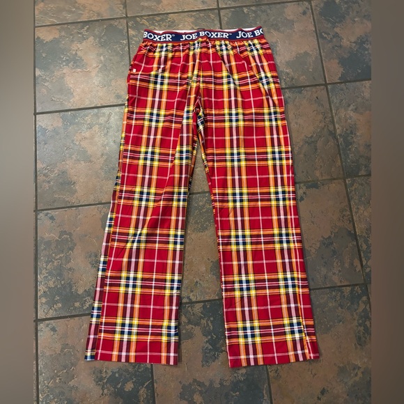 👚Joe Boxer Red Plaid Pajama Pants - Picture 1 of 3